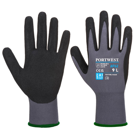 Dermiflex Aqua Glove Grey/Black (12 PACK) - AP62