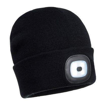 Single LED Head Light USB Rechargeable Beanie - B029