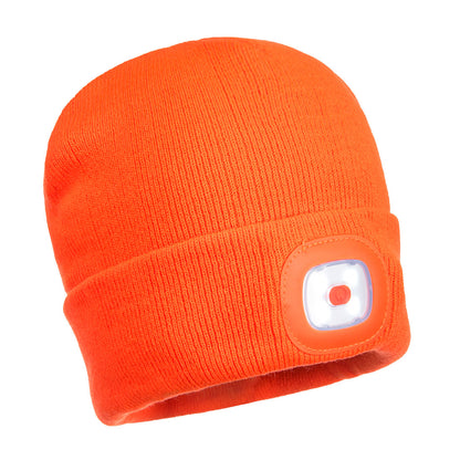 Single LED Head Light USB Rechargeable Beanie - B029