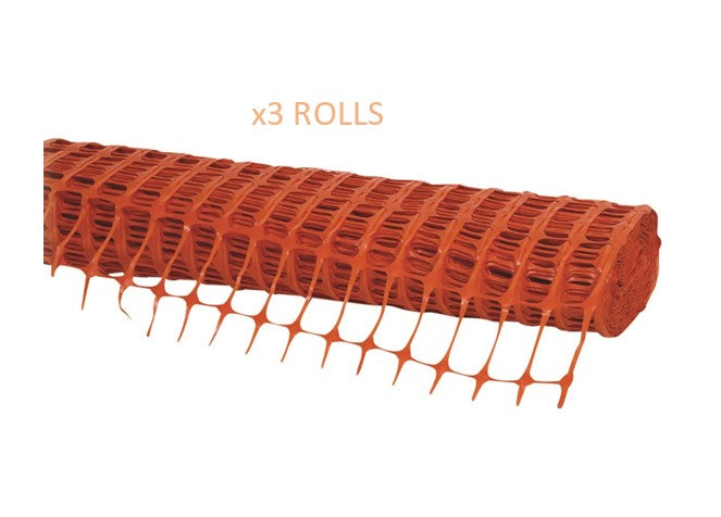 BARRIER MESH ORANGE 1MTR X 50MTR (3 PACK) - BM8