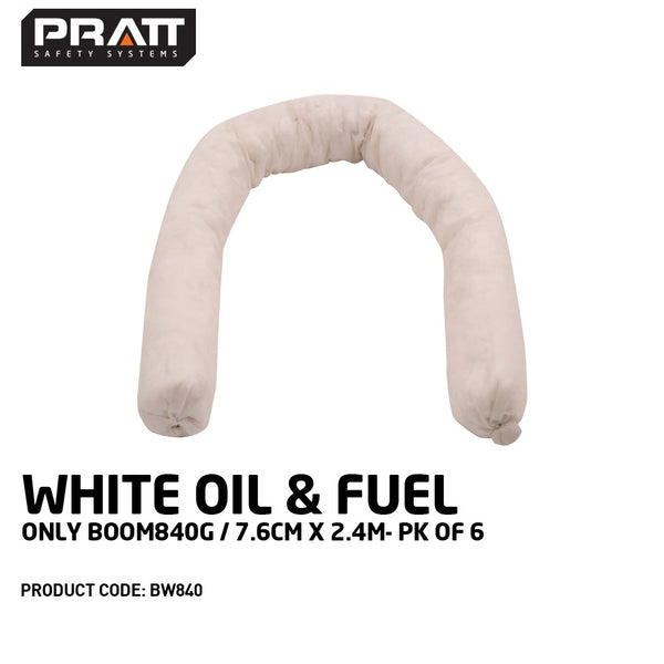 White Oil/Fuel Boom 840g / 7.6cm X 2.4m (6 pack) - BW840