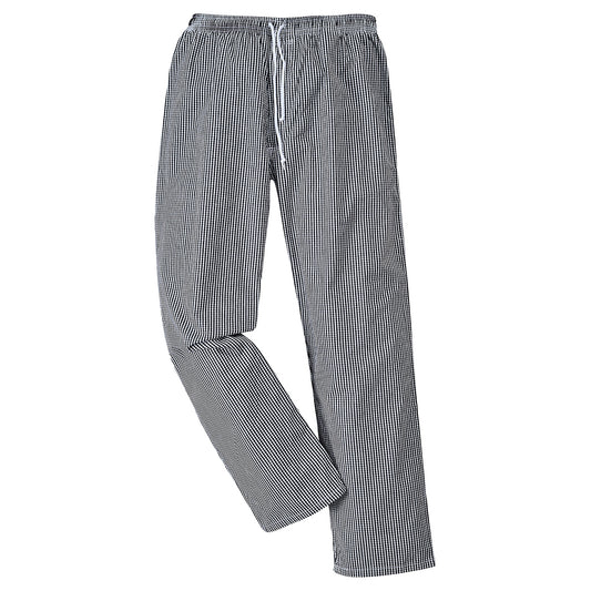 Bromley Chefs Pants Black Check - C079