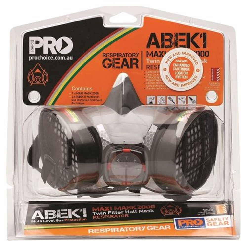 Assembled Half Mask with ABEK1 Cartridges - HMABEK1