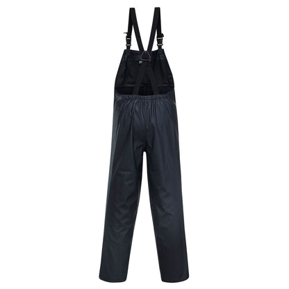 Navy waterproof bib and brace overalls for outdoor work