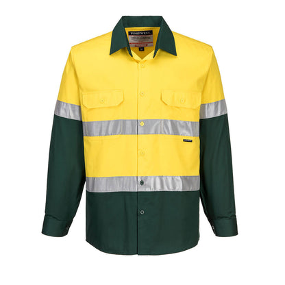 Hi-Vis Two Tone Lightweight Long Sleeve Shirt with Tape - MA801