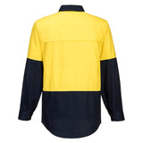 Hi-Vis Two Tone Lightweight Long Sleeve Closed Front Shirt - MC801