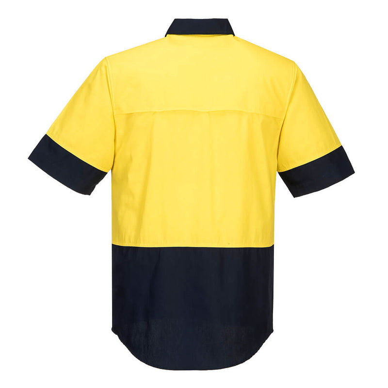 Hi-Vis Two Tone Lightweight Short Sleeve Closed Front Shirt - MC802