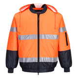 Hi-Vis Bomber Jacket Two-Tone with Tape - MJ504
