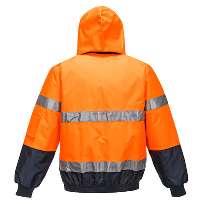 Hi-Vis Bomber Jacket Two-Tone with Tape - MJ504