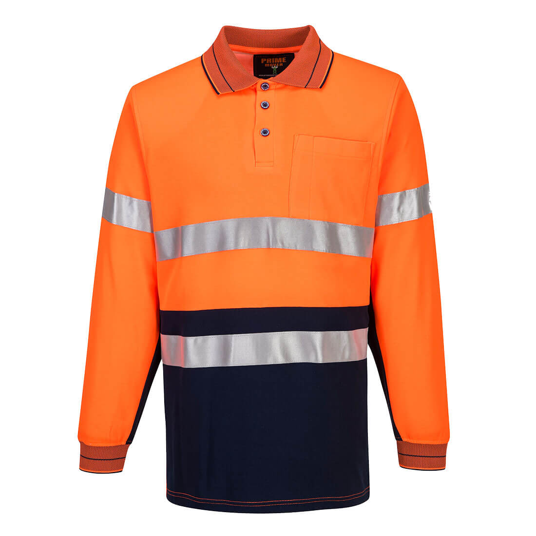 Long Sleeve Cotton Comfort Polo with Tape - MP313