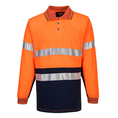 Long Sleeve Cotton Comfort Polo with Tape - MP313