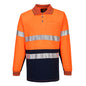 Long Sleeve Cotton Comfort Polo with Tape - MP313