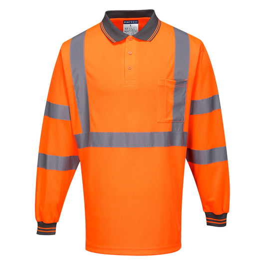 Polo Long Sleeve w/ Cross Back Tape ORANGE - MP713