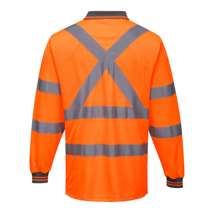 Polo Long Sleeve w/ Cross Back Tape ORANGE - MP713