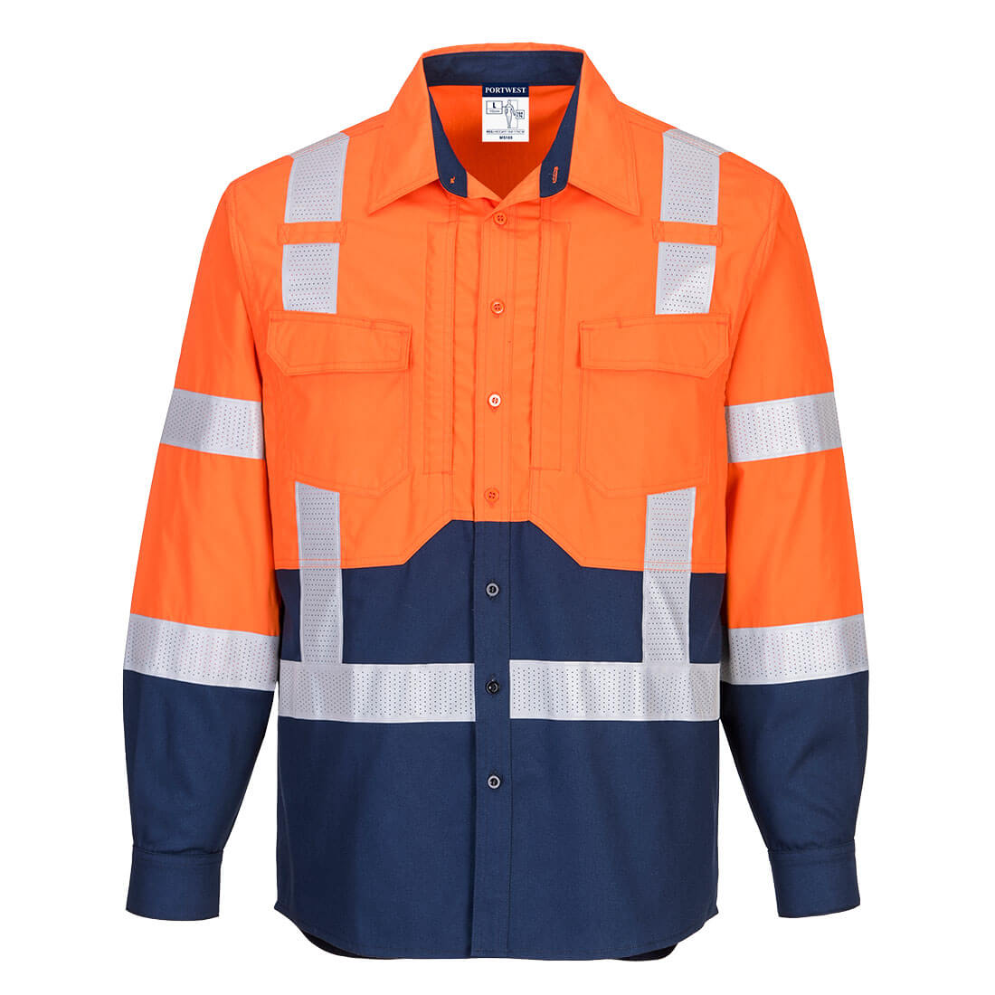 Hi-Vis Stretch Long Sleeve Shirt - MS103