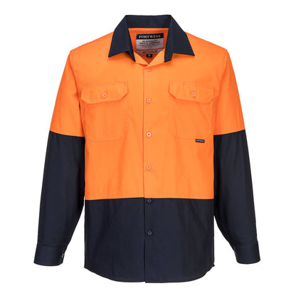 Hi-Vis Two Tone Lightweight Long Sleeve Shirt - MS801