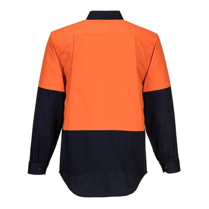 Hi-Vis Two Tone Regular Weight Long Sleeve Shirt - MS901