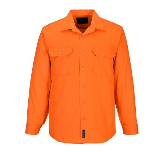 Hi-Vis Regular Weight Long Sleeve Shirt ORANGE - MS988