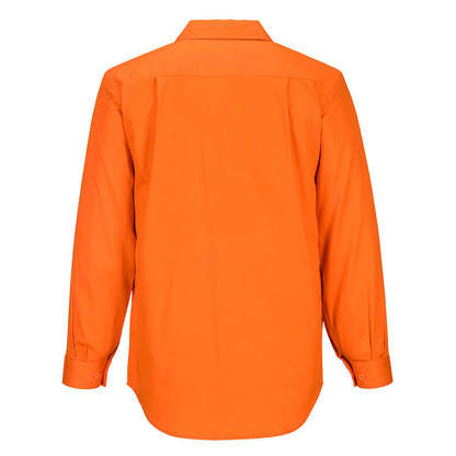 Hi-Vis Regular Weight Long Sleeve Shirt ORANGE - MS988