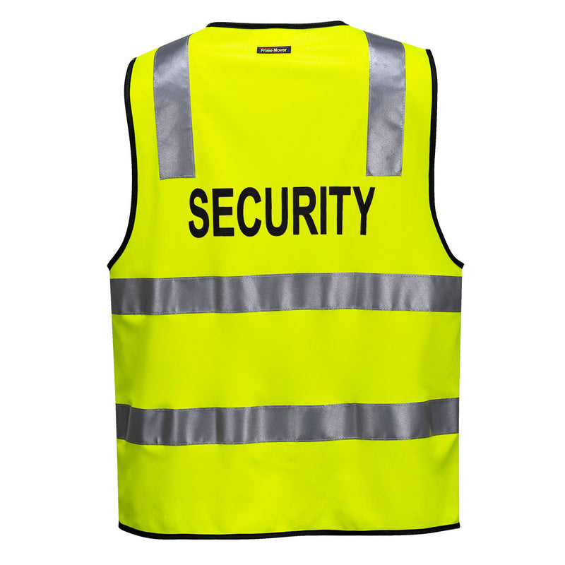 Security Zip Hi-Vis Vest D/N Yellow - MZ108