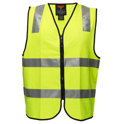 Security Zip Hi-Vis Vest D/N Yellow - MZ108
