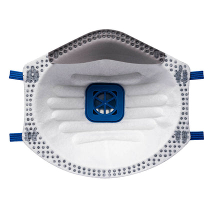 FFP2 Carbon Valved Dust Mist Fume Respirator White (10 Pack) - P201