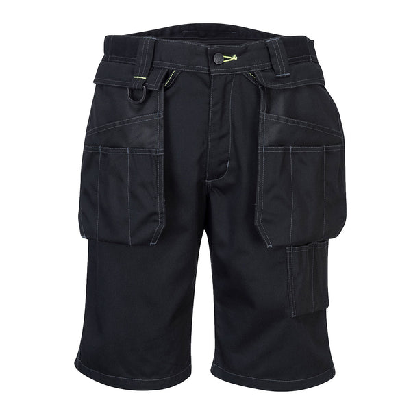 PW3 Removable Holster Work Shorts Black - PW345