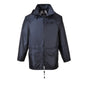 Navy waterproof rain jacket for construction workers