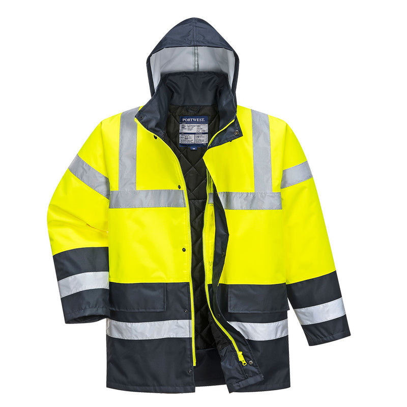 Hi-Vis Two Tone Traffic Jacket Cold Protection YELLOW - S466