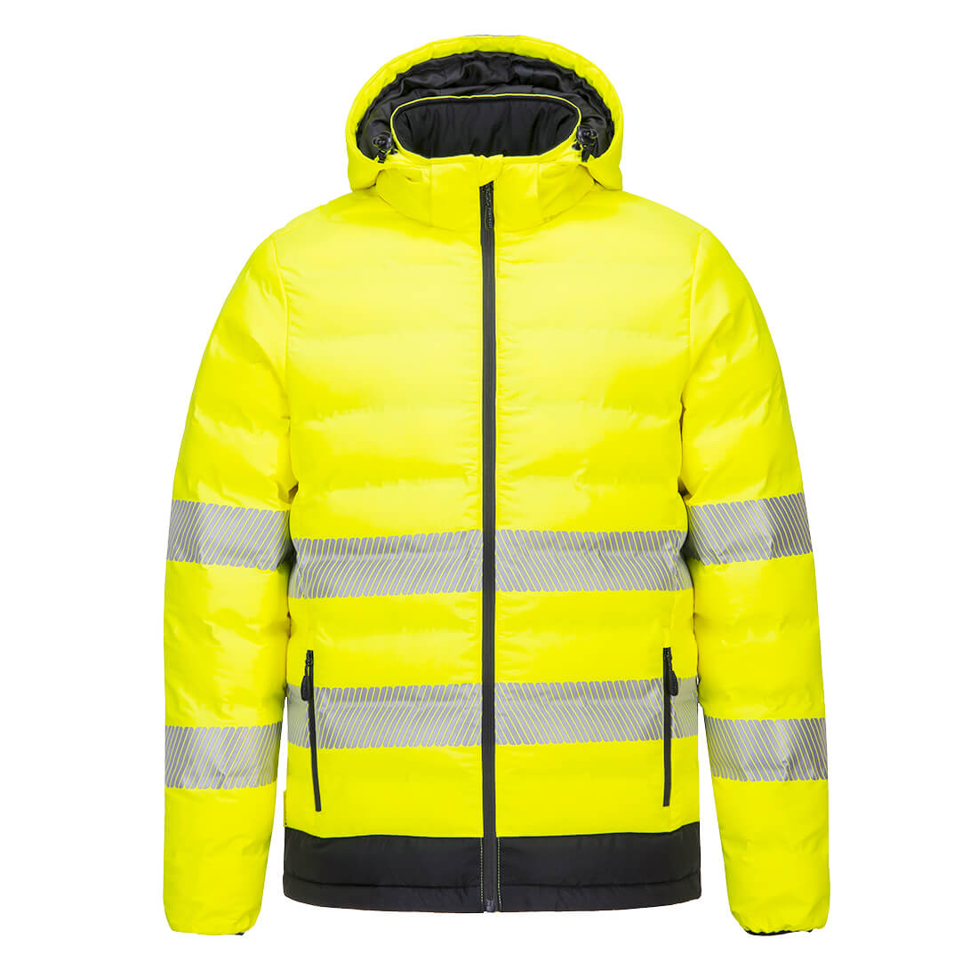 Hi-Vis Ultrasonic Heated Tunnel Jacket Yellow/Black - S548