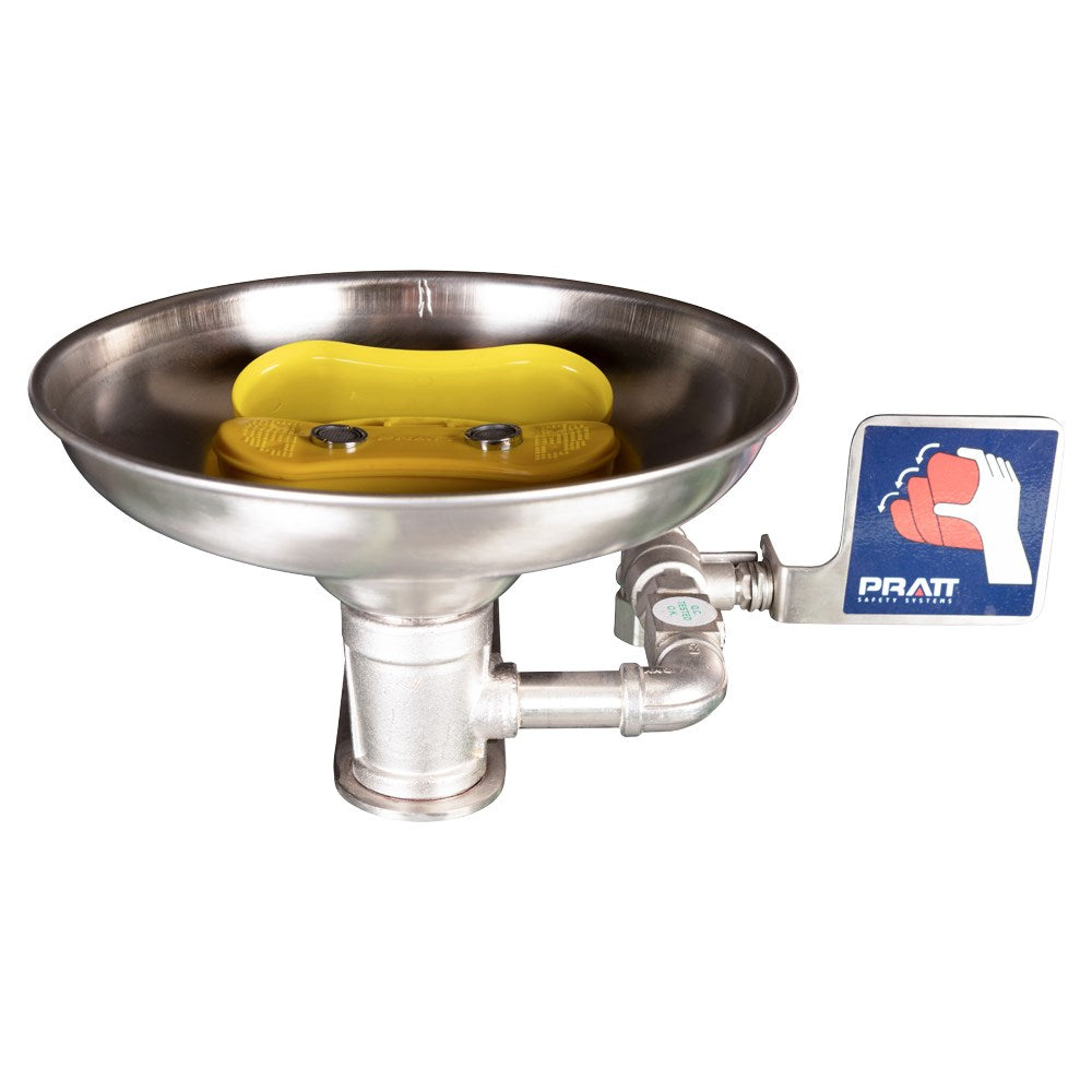 Wall Mounted Triple Nozzle Eye & Face Wash With Bowl. No Foot Treadle - SE400