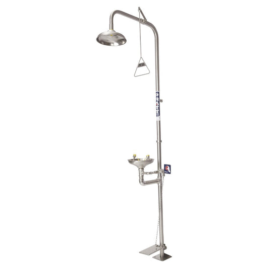 Combination 304SS Shower Non Aerated Single Nozzle Eye With Bowl & Foot Treadle - SE693