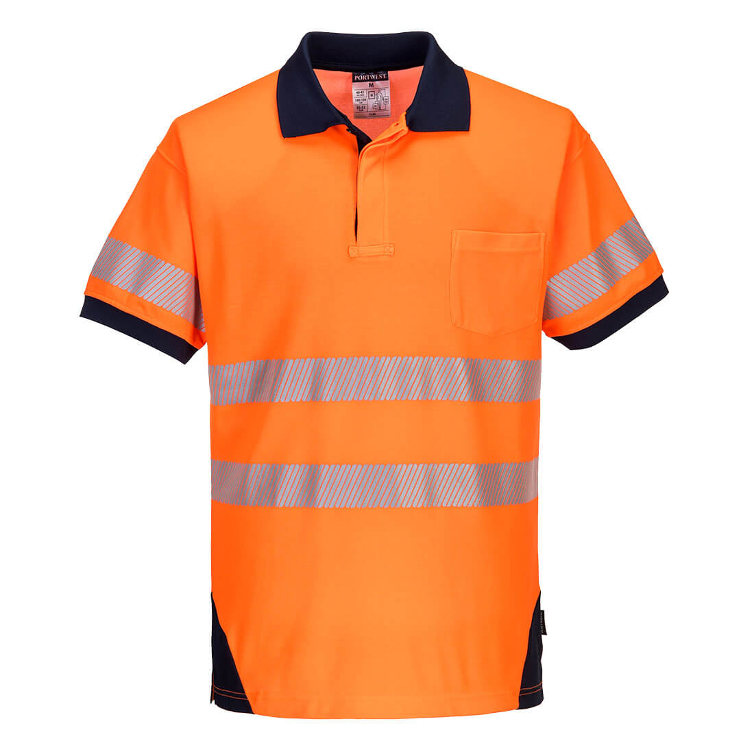 PW3 Hi-Vis Polo Shirt S/S w/Segmented Tape - T182