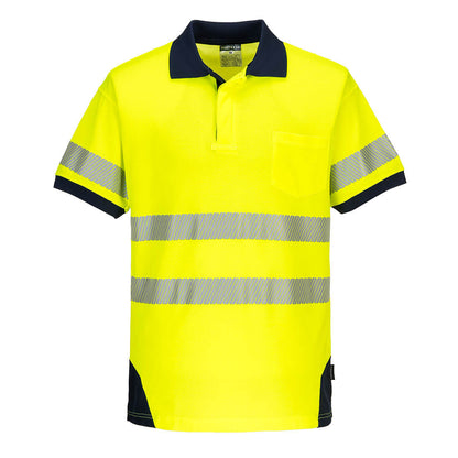 PW3 Hi-Vis Polo Shirt S/S w/Segmented Tape - T182