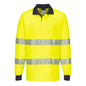 PW3 Hi-Vis Polo Shirt L/S w/ Segmented Tape - T186